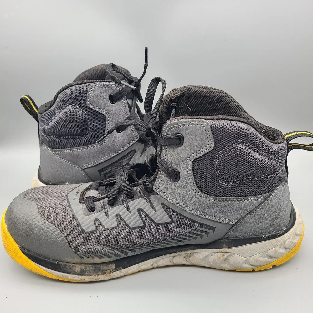 KEEN Utility Men's Arvada Mid Carbon Toe Work Boots Mens 11.5 EE Grey Yellow